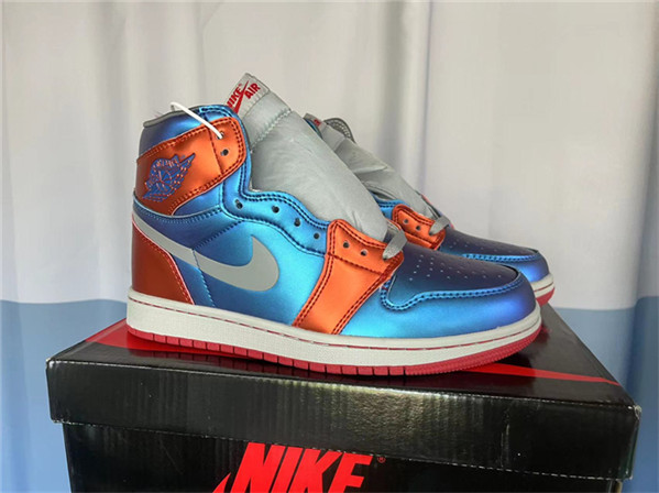 Men's Running Weapon Air Jordan 1 Blue/Orange Shoes 550